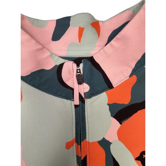 Bad Birdie Powell Quarter Zip Golf Pullover Pink Green Orange Men Size M - Picture 7 of 16